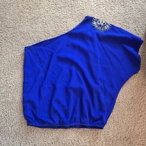 Blue Embellished Shirt